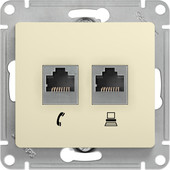 Розетка телефонная Schneider Electric Glossa GSL000285 (бежевый)