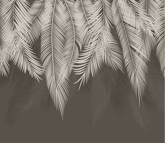 Фотообои Citydecor Пальмовые листья 300x260 (графит)