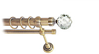 Карниз для штор Lm Decor Кристалл 130 2р гладкий 25/16мм (антик, 1.8м)