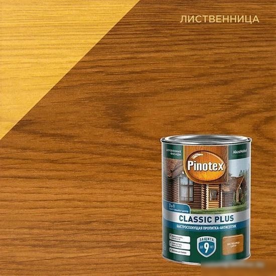 Антисептик Pinotex Classic Plus 3 в 1 2.5 л (лиственница)
