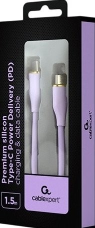 Кабель Cablexpert CC-USB2S-CMCM-1.5M-P USB Type-C - USB Type-C (1.5 м, сиреневый)