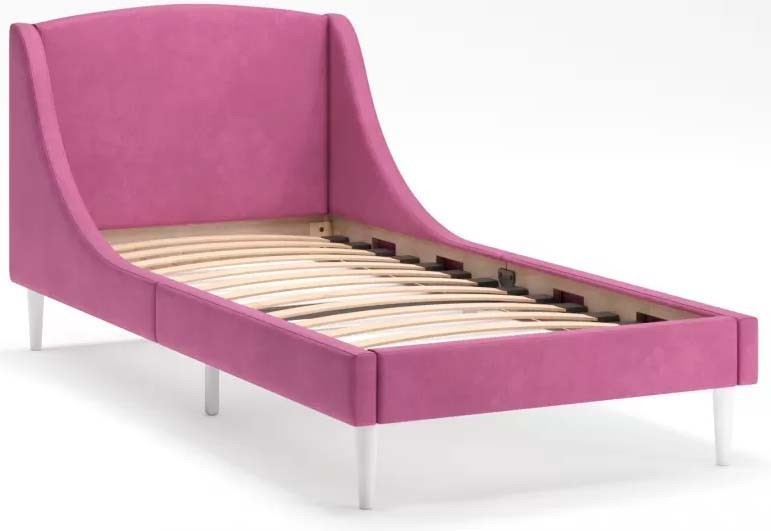 Кровать MONOFIX Лотти 90x200 (микровелюр/бордовый)