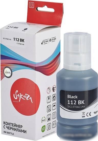 Чернила Sakura Printing SIC13T06C14A (аналог Epson 112 BK)