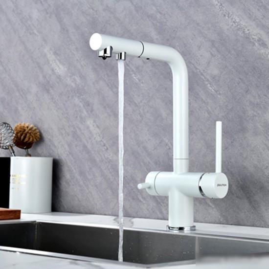 Смеситель Paulmark Serpentine SE213222-431 (белый матовый)