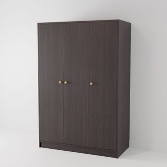 Шкаф распашной Диприз Марм 3дв.1170х550х1750 Д.70047.2 (черная сосна)
