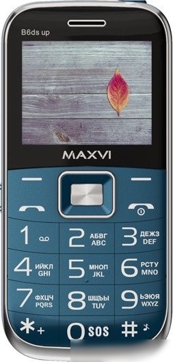 Кнопочный телефон Maxvi B6ds up (маренго)