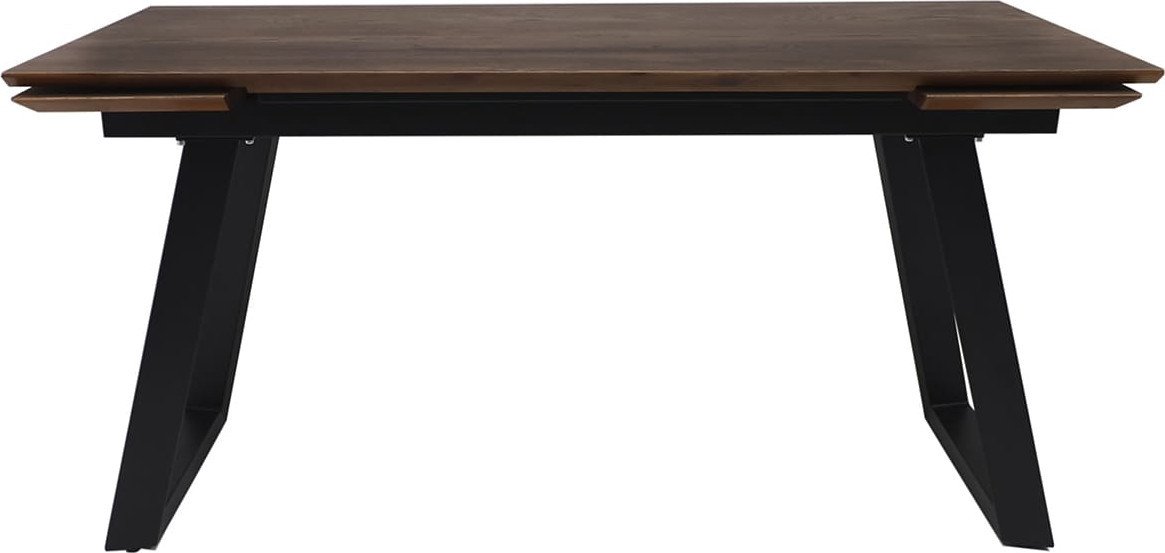 Кухонный стол ОКА Сангай 136-196x80x80 (дуб галифакс табак/черный )