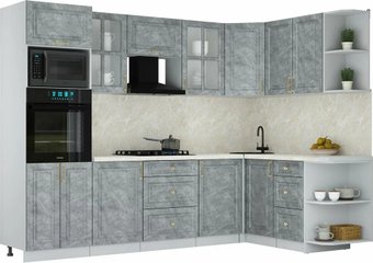 Готовая кухня Интерлиния Мила Шато 1.68x2.8 ВТ PR (керамика/керамика/опал светлый)