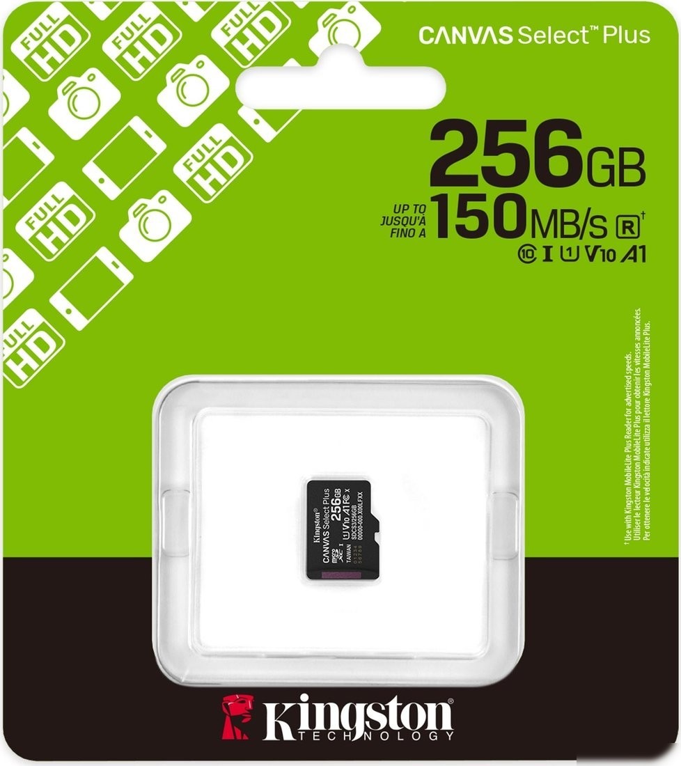 Карта памяти Kingston Canvas Select Plus microSDXC 256GB SDCS3/256GBSP