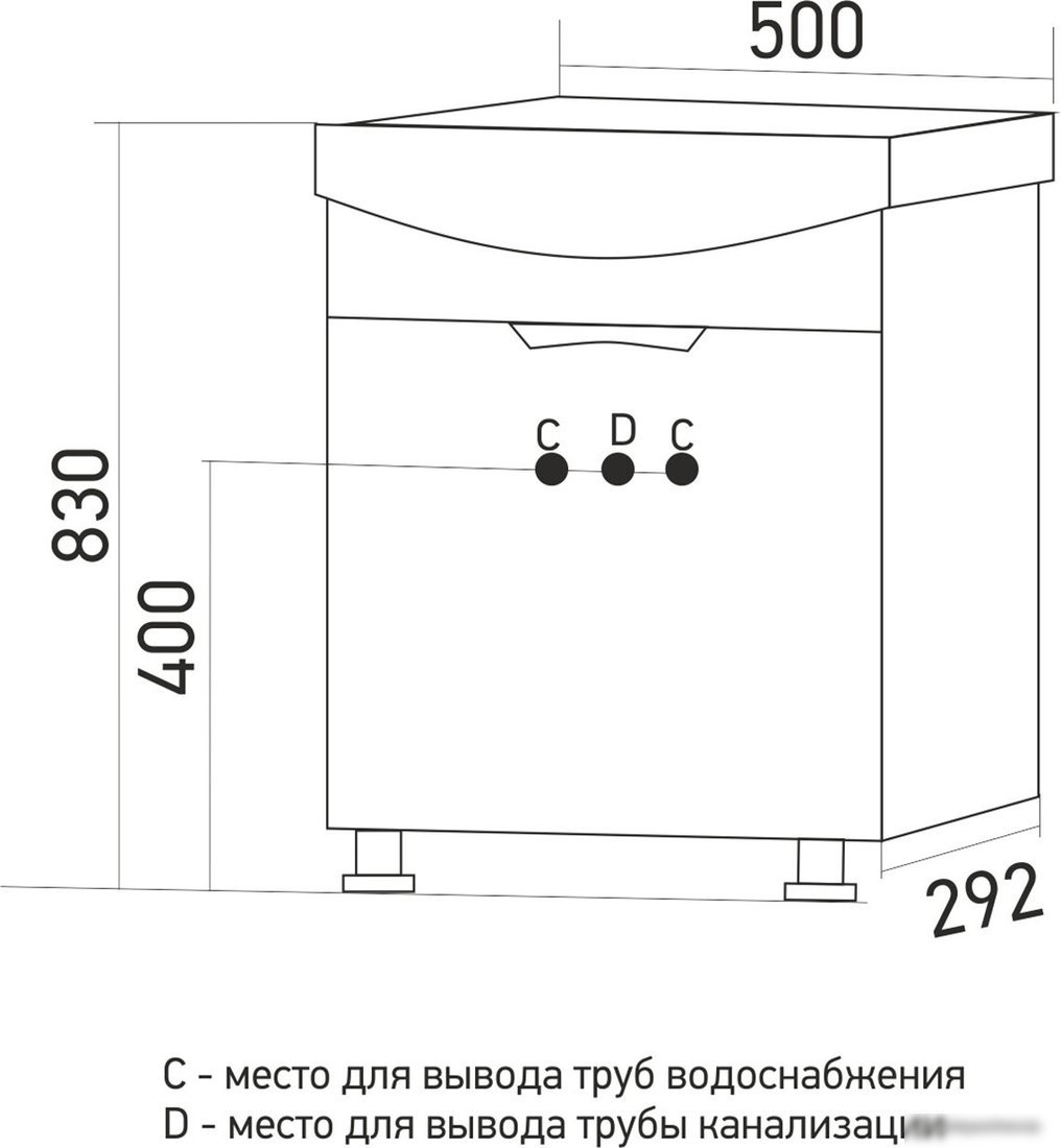 Mixline Тумба под умывальник Этьен 50 542401