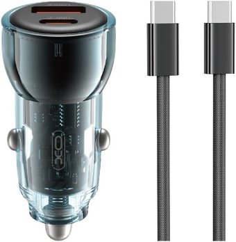 Автомобильное зарядное XO CC60 USB Type-C (синий)