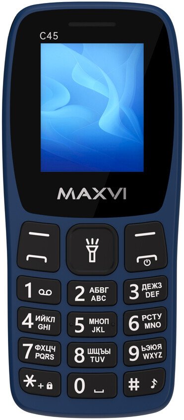 Кнопочный телефон Maxvi C45 (синий)