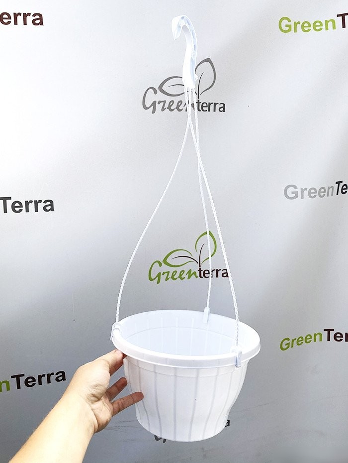 Вазон GreenTerra С подвесом 23/14 см 3.7 л (5 шт, белый)