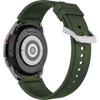 Ремешок Rumi Classic силиконовый для Samsung Galaxy Watch4/5 (20 мм, лаврово-зеленый)