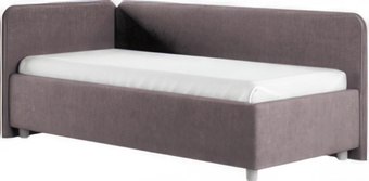 Кровать-тахта Сонум Capri L 90x200 (микровелюр кофе)