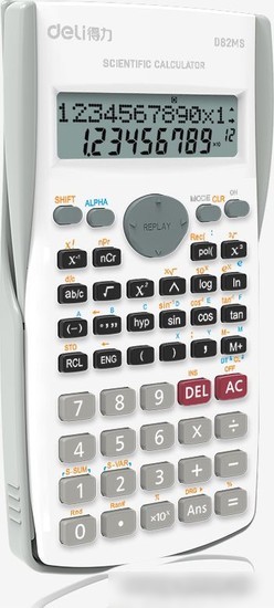 Инженерный калькулятор Deli D82MS (белый)