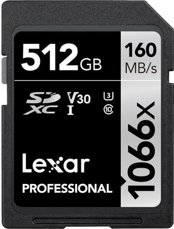 Карта памяти Lexar Professional 1066x SDXC LSD1066512G-BNNNG 512GB