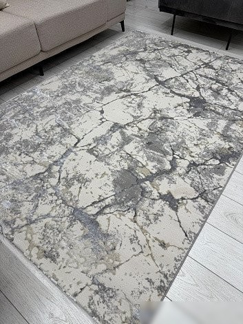 Ковер для жилой комнаты Radjab Carpet Амальфи Прямоугольник A5699A (2.4x3.4, Cream/L.Grey)