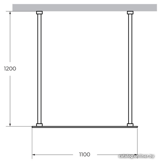 Душевая стенка Cezares LIBERTA-L-2-110-120-BR-Cr
