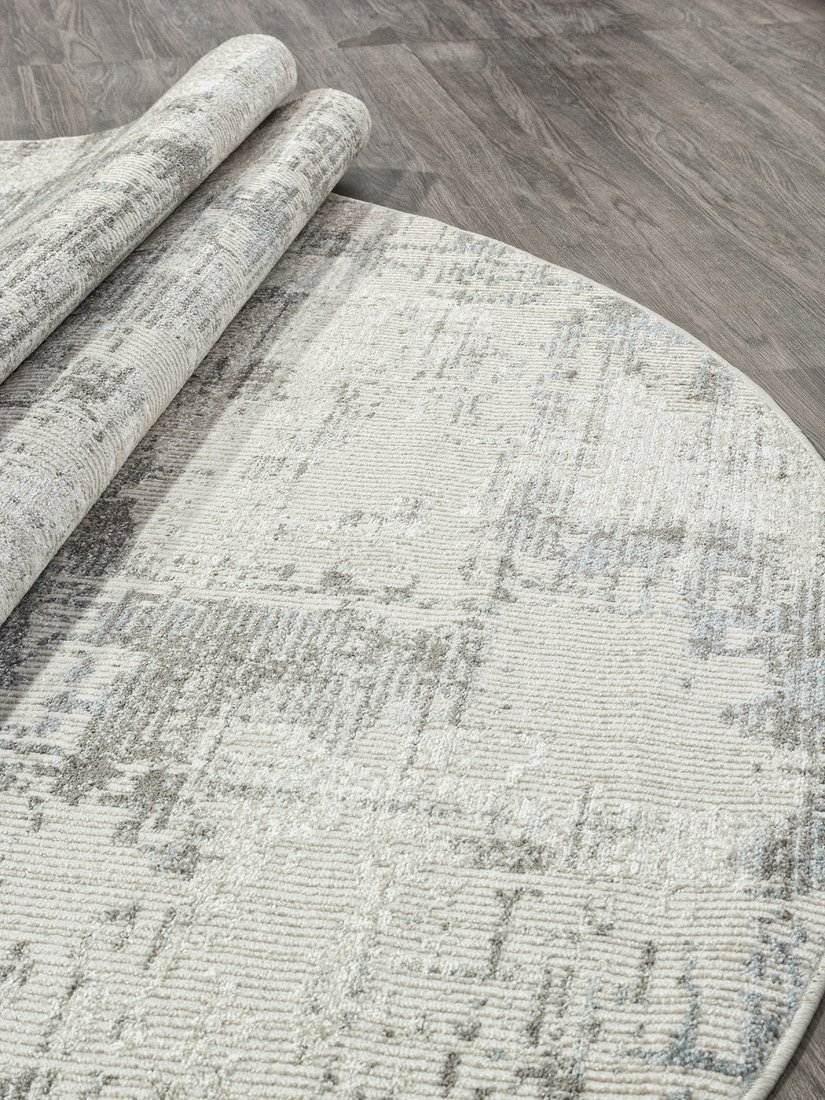 Ковер для жилой комнаты Merinos Naturel F230-OVAL-BEIGE-BLUE (2.5x4)