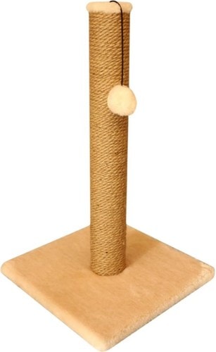 Когтеточка Cat House Столбик 60 (хлопок бежевый)