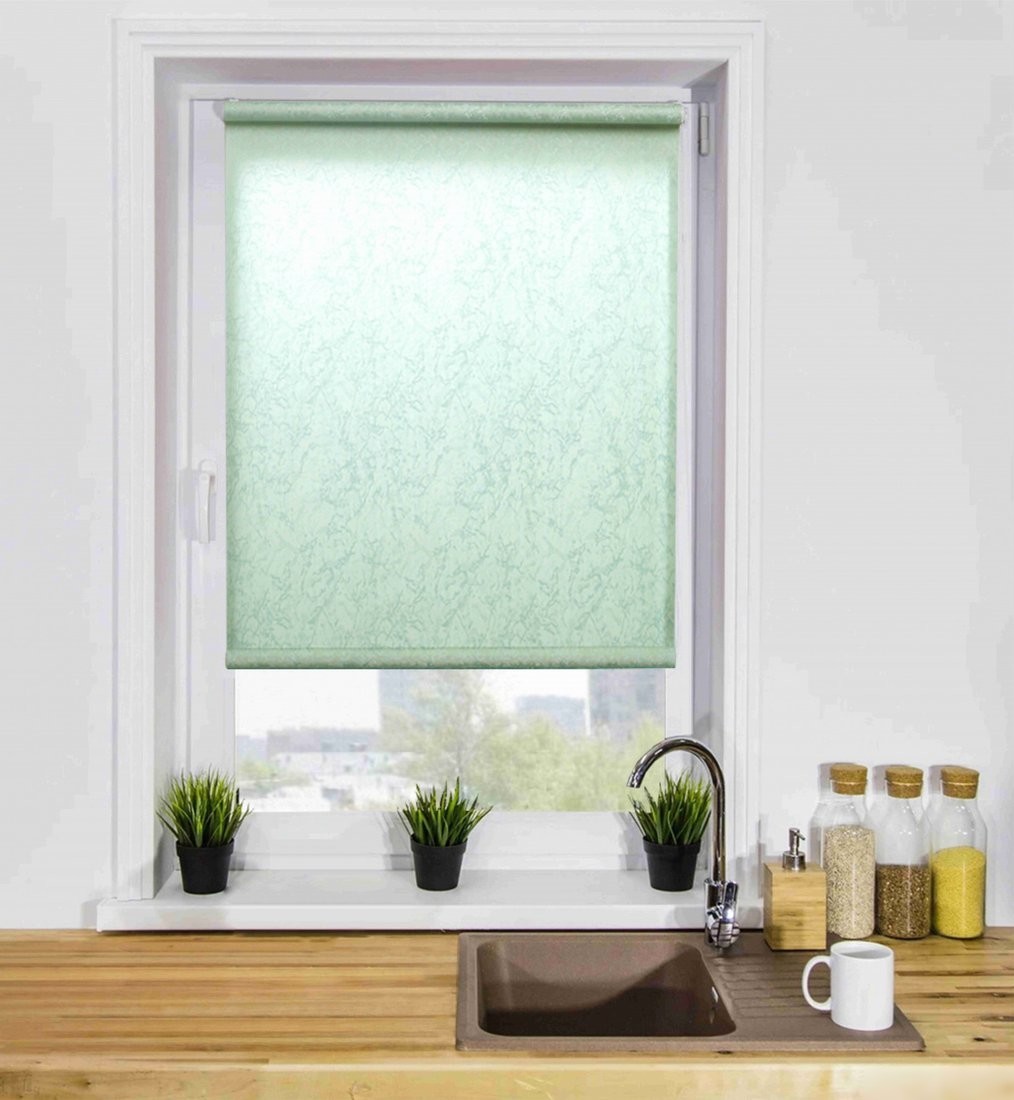 Рулонные шторы Lm Decor Жаккард LM 66-22 220x185 (салатовый)