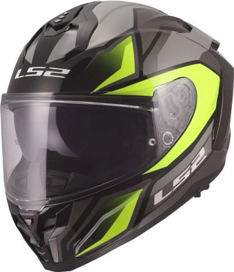 Мотошлем LS2 FF817 Challenger II Viper (M, серый/желтый)