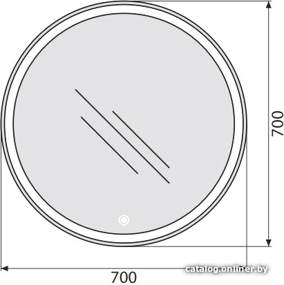 BelBagno Зеркало SPC-RNG-700-LED-TCH