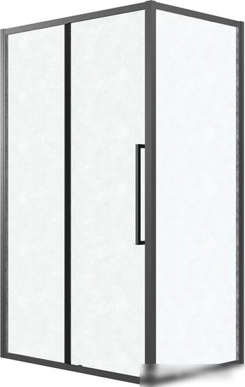 Душевой уголок Grossman Cosmo 110x90x195 120.K33.02.1190.21.02 (черный матовый/шиншилла стекло)