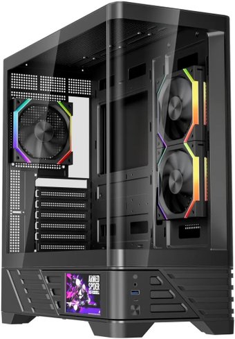 Корпус 1stPlayer MC8 MC8-BK-2FH7R-1FH7-HUB3 (черный)