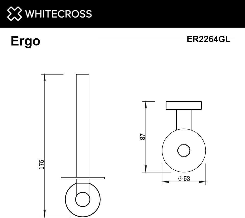 Держатель для туалетной бумаги Whitecross Ergo ER2264BL (черный матовый)