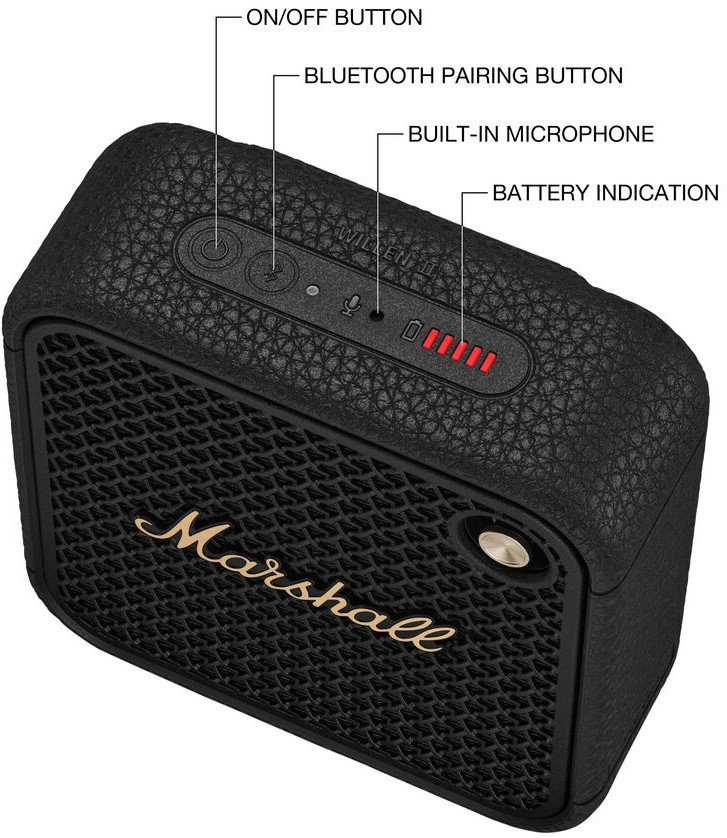 Беспроводная колонка Marshall Willen II (черный/латунь)