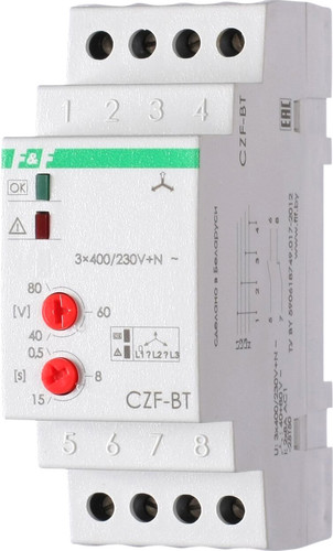 Реле контроля фаз Евроавтоматика F&F CZF-BT EA04.001.004