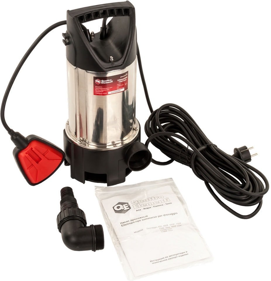 Дренажный насос Quattro Elementi Drenaggio 750 F Inox
