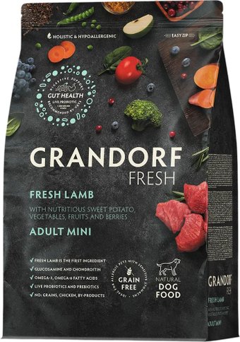 Сухой корм для собак Grandorf Adult Mini Breeds Fresh Lamb&Sweet Potato 1 кг