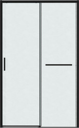 Душевая дверь Grossman Style 130x195 100.K33.05.130.21.02 (черный матовый/стекло шиншилла)