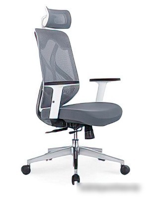 Кресло Norden Имидж Grey YS-0817H(D+T)W (белый пластик/серая сетка)