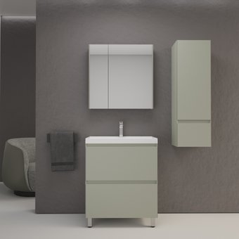 Symbolite Тумба под умывальник Манхэттен 70 Plus 2 ящика + Asti 70x45 (олива)