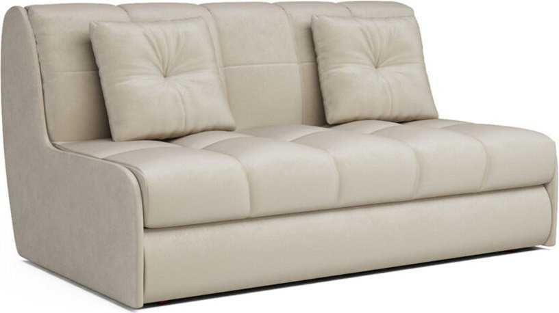 Диван Мебель-АРС Аккордеон Барон №2 ППУ 120x200 (бархат бежевый Star Velvet 6 Light Beige)