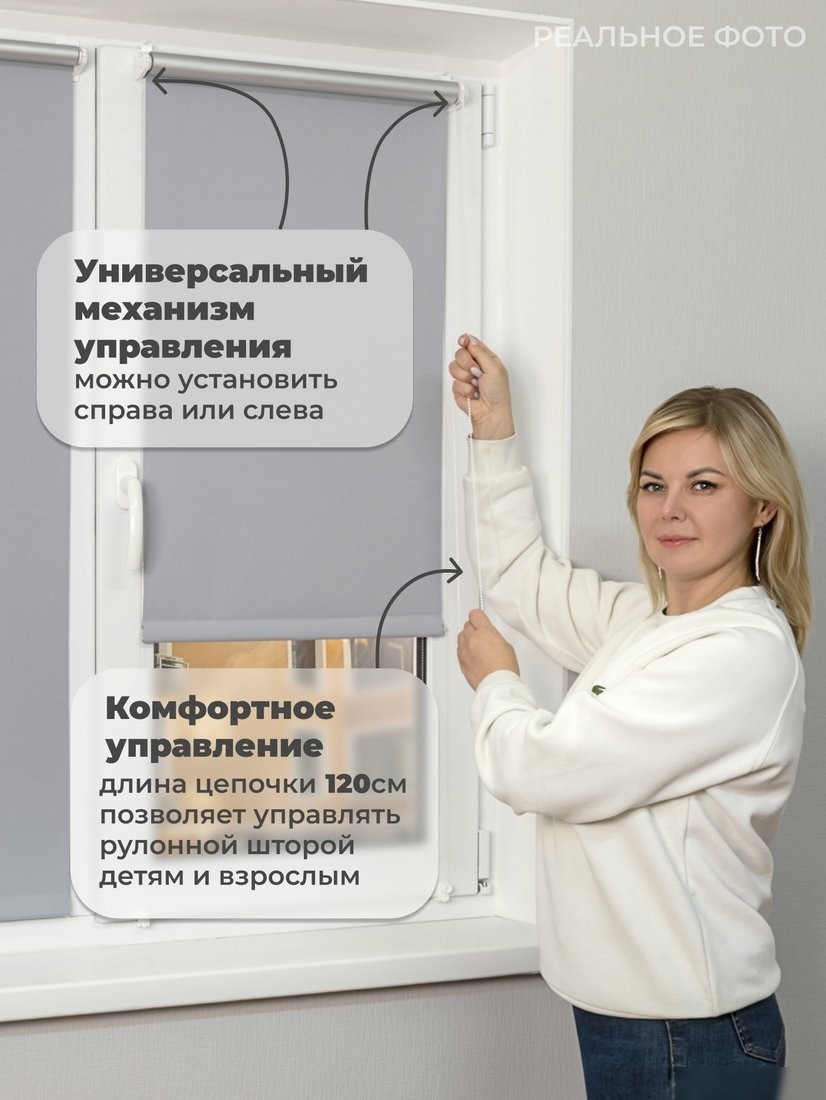Рулонные шторы Sundays Home LM 168-07 43x160 (серый)