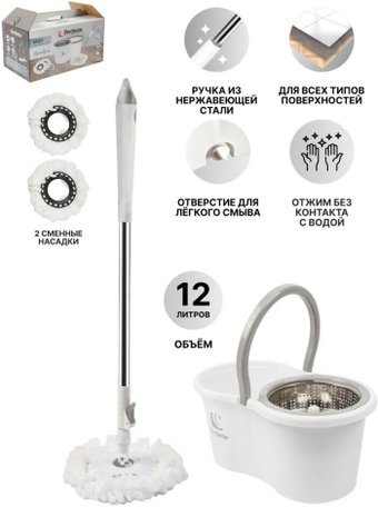 Швабра с отжимом Perfecto Linea AquaSpin 43-452521