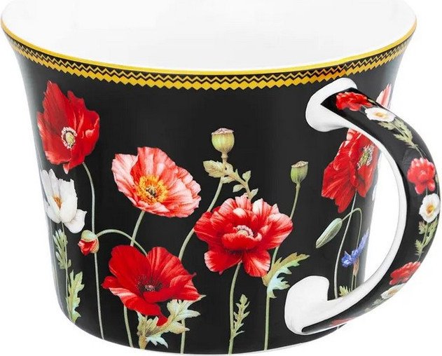 Набор чашек Elan Gallery Маки на черном New Bone China 420673_6