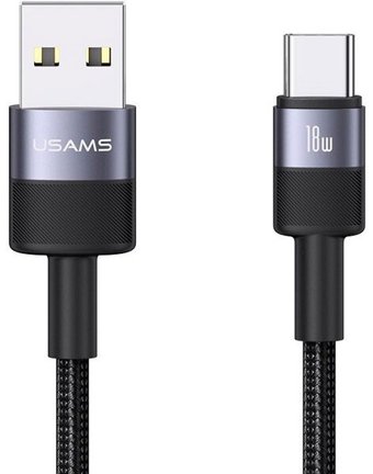 Кабель Usams SJ718 USB Type-A - USB Type-C (1.2 м, черный)