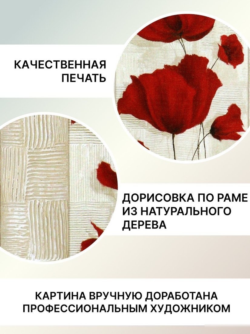 Картина Декарт Алые маки 2 8Л0251 (в раме)