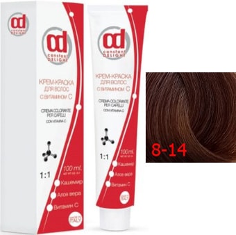 Крем-краска для волос Constant Delight Crema Colorante с витамином С 8/14 светло-русый сандре бежевый
