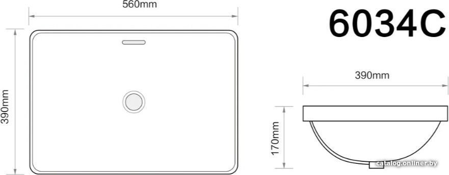 Умывальник Axus 56 6034C