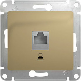 Розетка компьютерная Schneider Electric Glossa GSL000481K (титан)