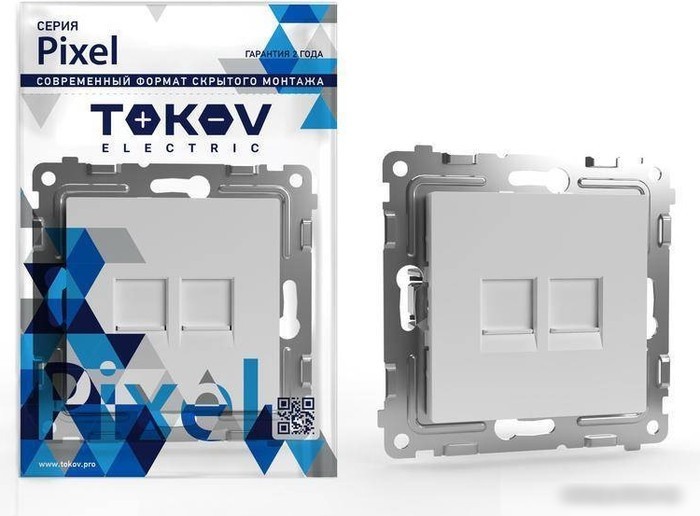 Розетка компьютерная Tokov Electric Pixel TKE-PX-RC2-C01