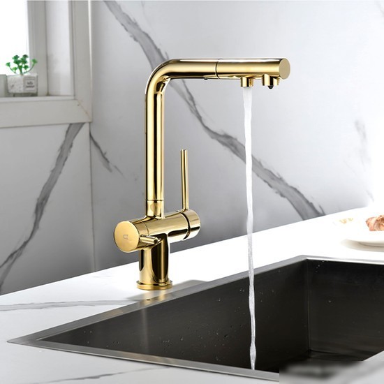 Смеситель Paulmark Serpentine SE213222-G (золото)