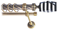 Карниз для штор Lm Decor Даймонд 135 2р витой 25/16мм (антик, 3м)